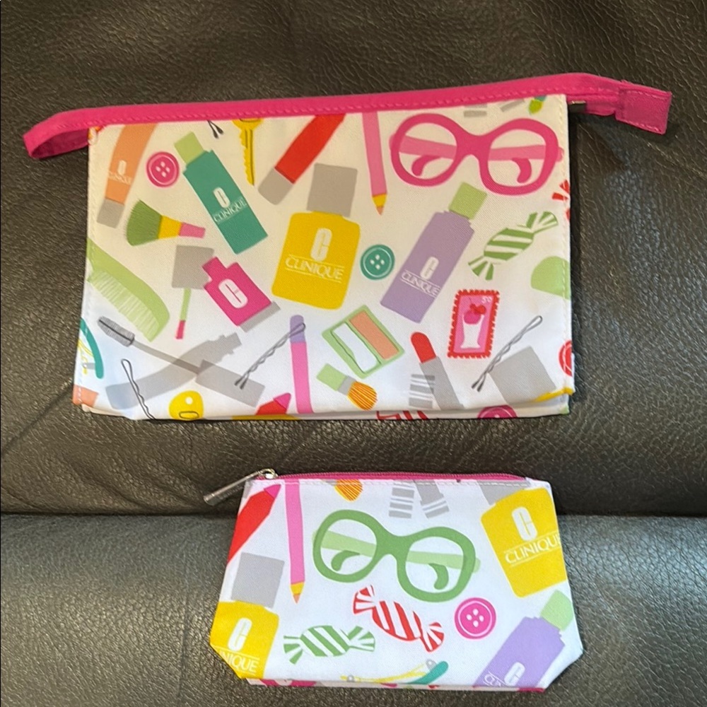 Clinique colorful cosmetic cases set